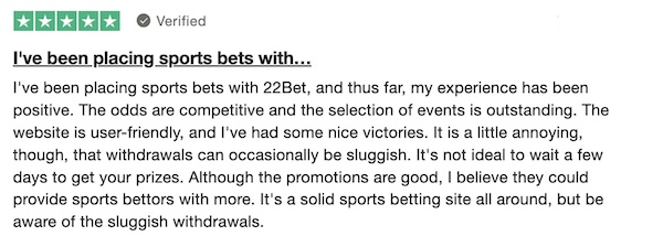 22bet reviews canada