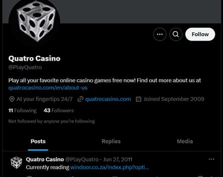 Quatro Casino Twitter