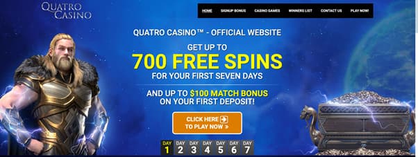 Quatro Casino Weclome Bonus