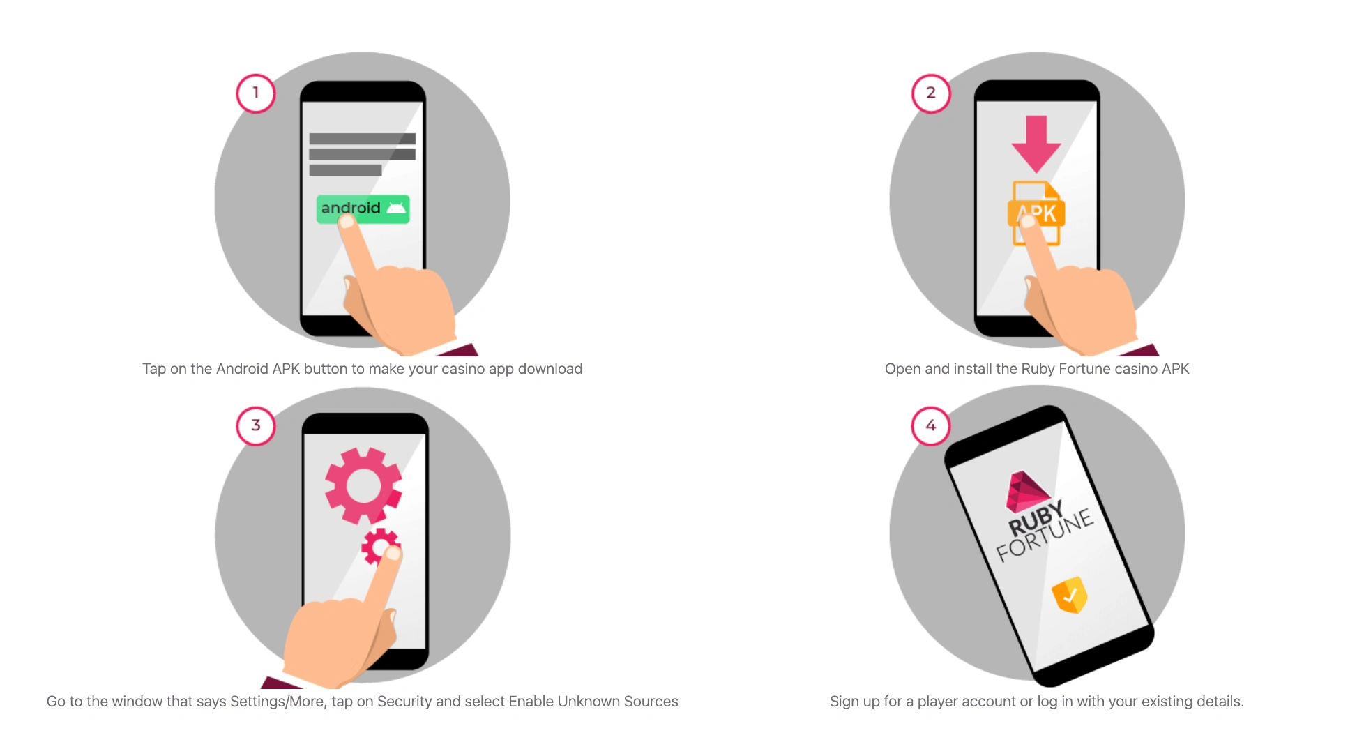 ruby fortune app instructions