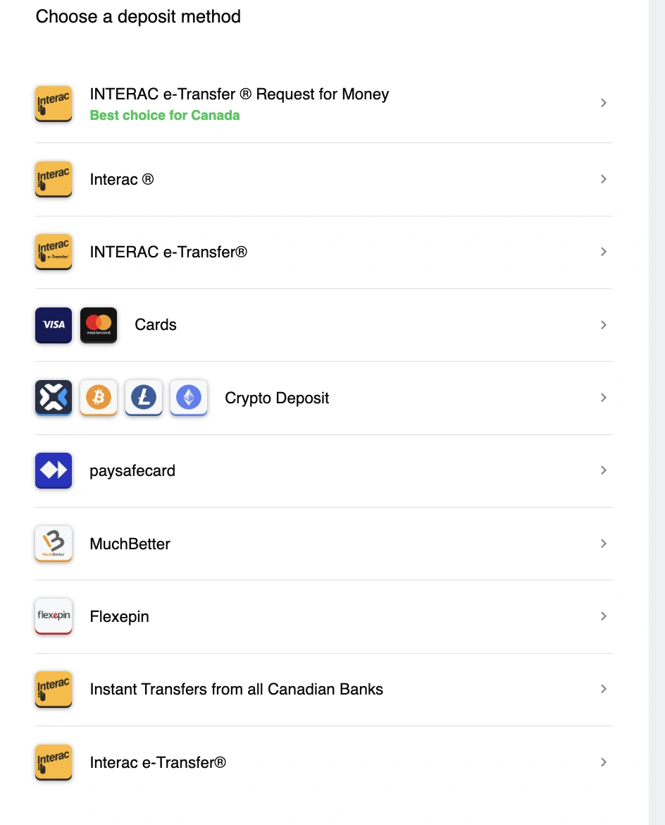 ruby fortune payment methods