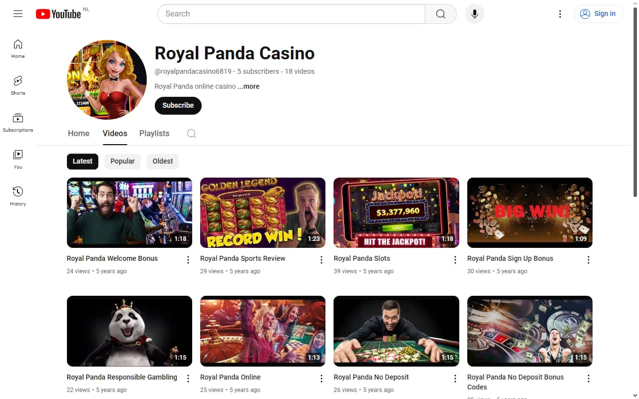 royal panda casino youtube