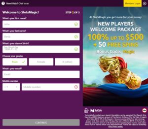 slots magic casino registration