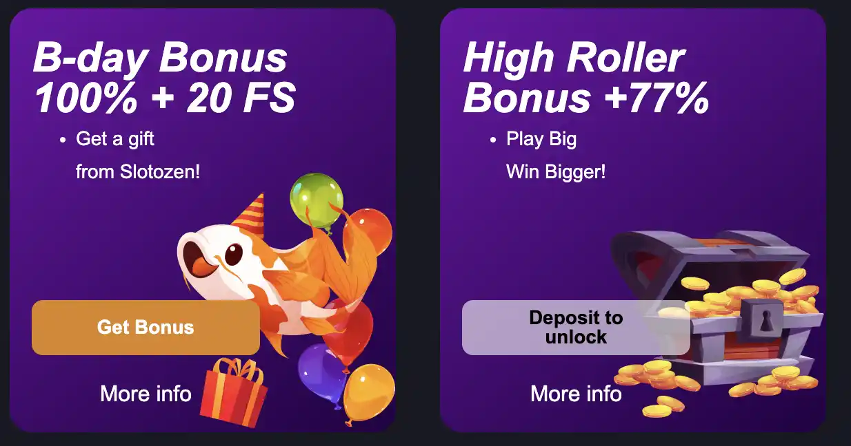slotozen promotions