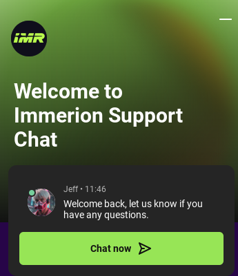 Immerion Customer Support