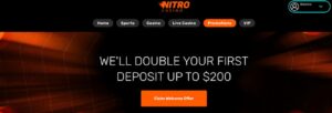 nitro casino welcome bonus