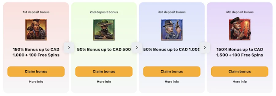 bulletz casino welcome pack