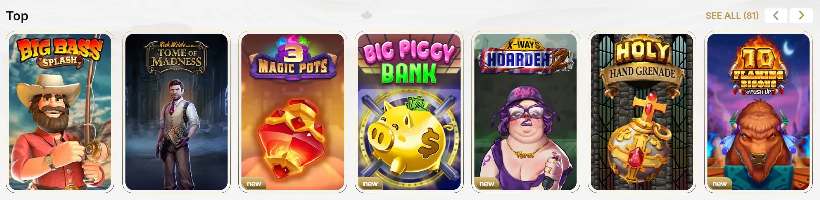 tooniebet casino games