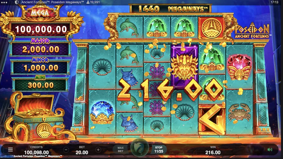 ancient fortune poseidon megaways slot review