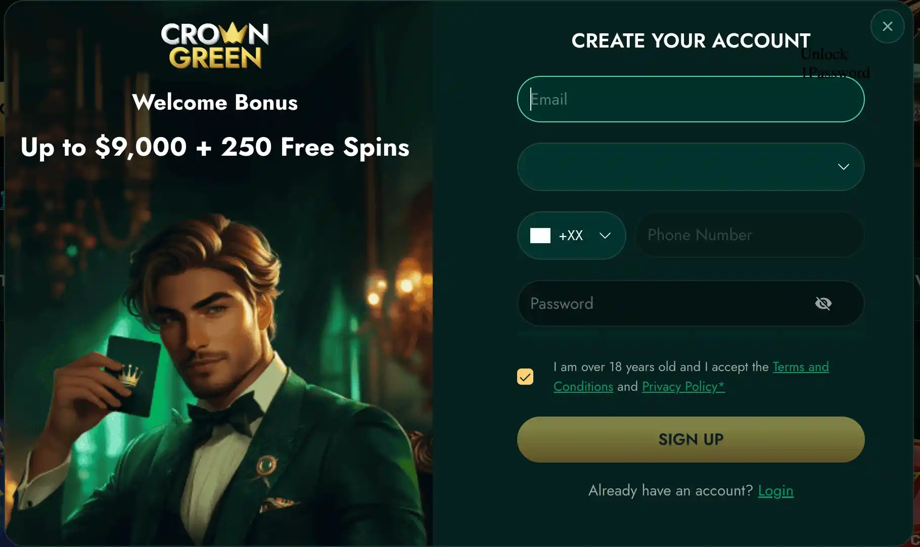 crowngreen register