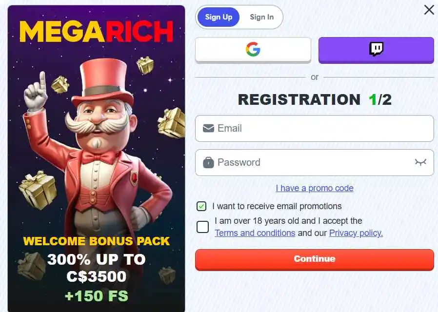 megarich registration