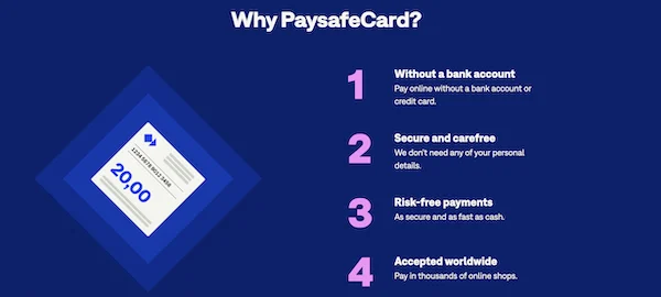 paysafecard casino benefits