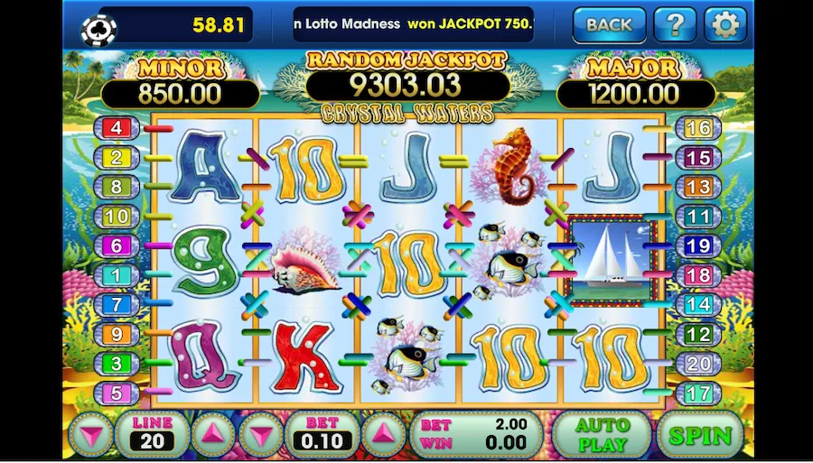crystal waters slot