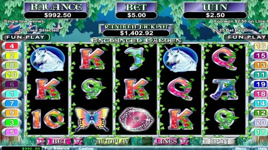 enchanted garden slot