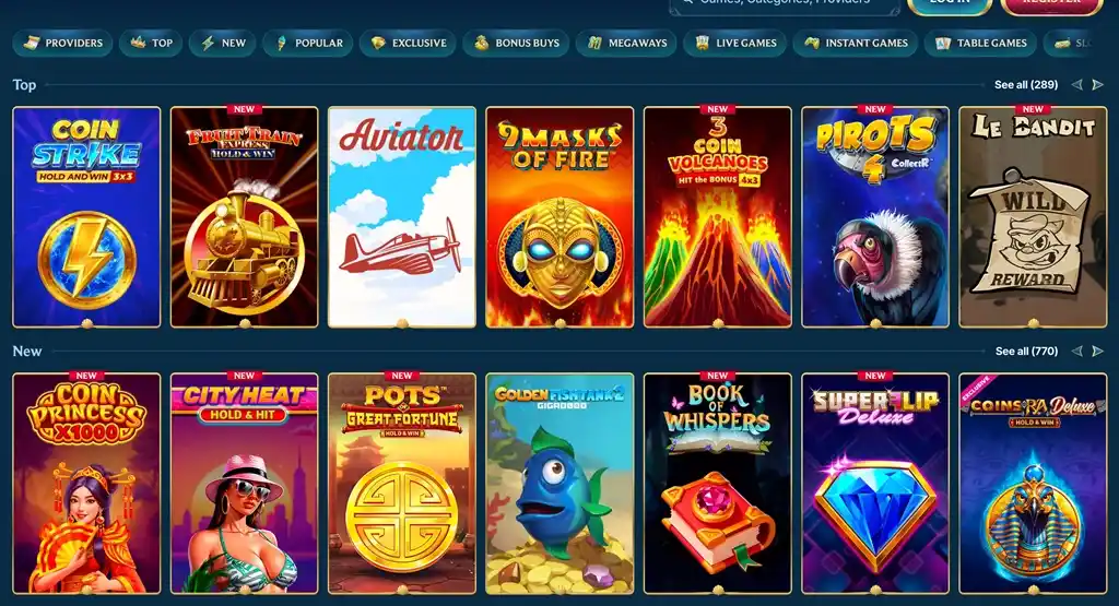 aquawin casino lobby