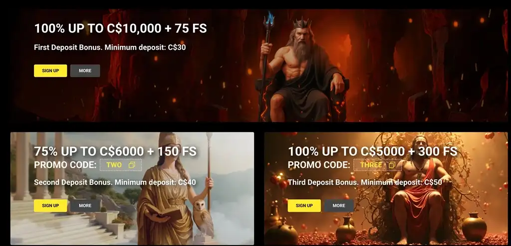 olympia casino welcome bonus