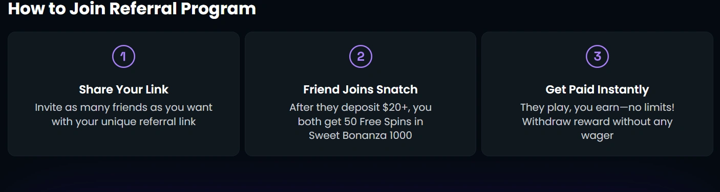 snatch refferal program