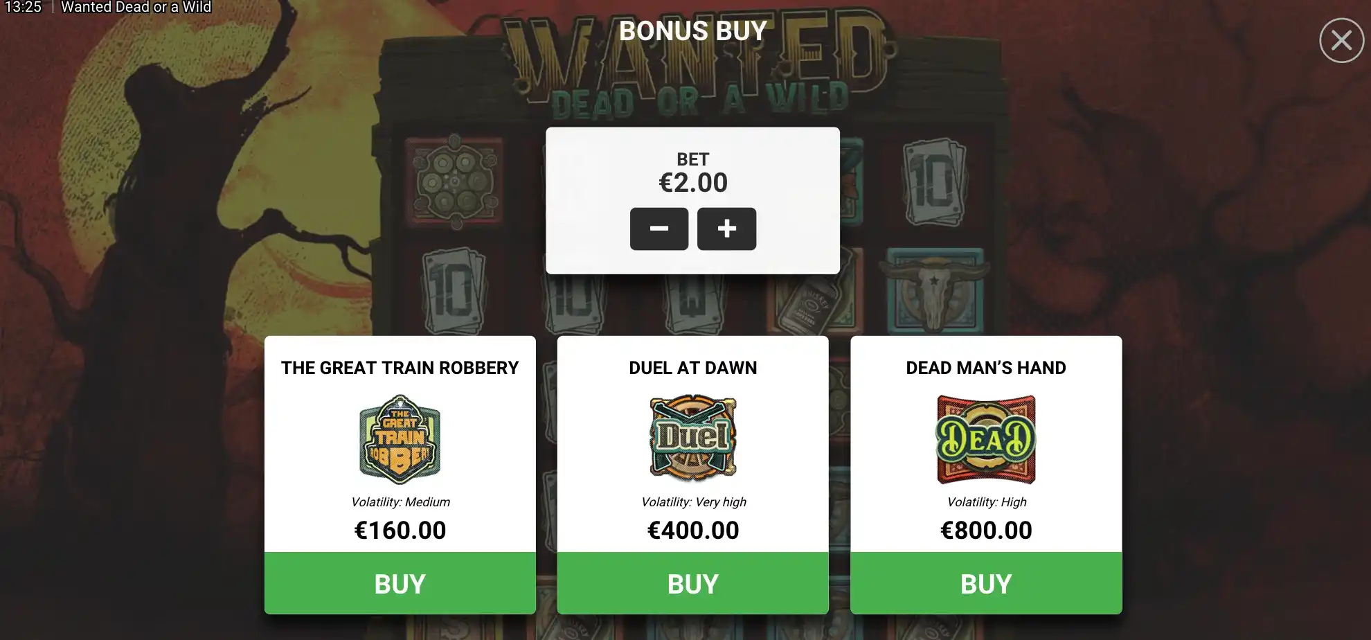 wanted dead or a wild bonus buy