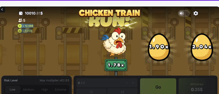 bonus run chicken vs train game