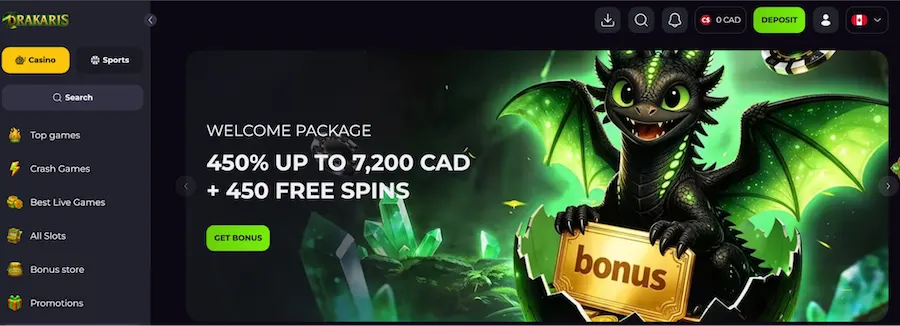 drakaris casino canada