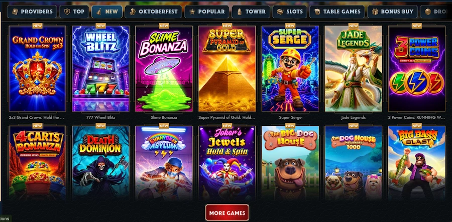 tower casino games